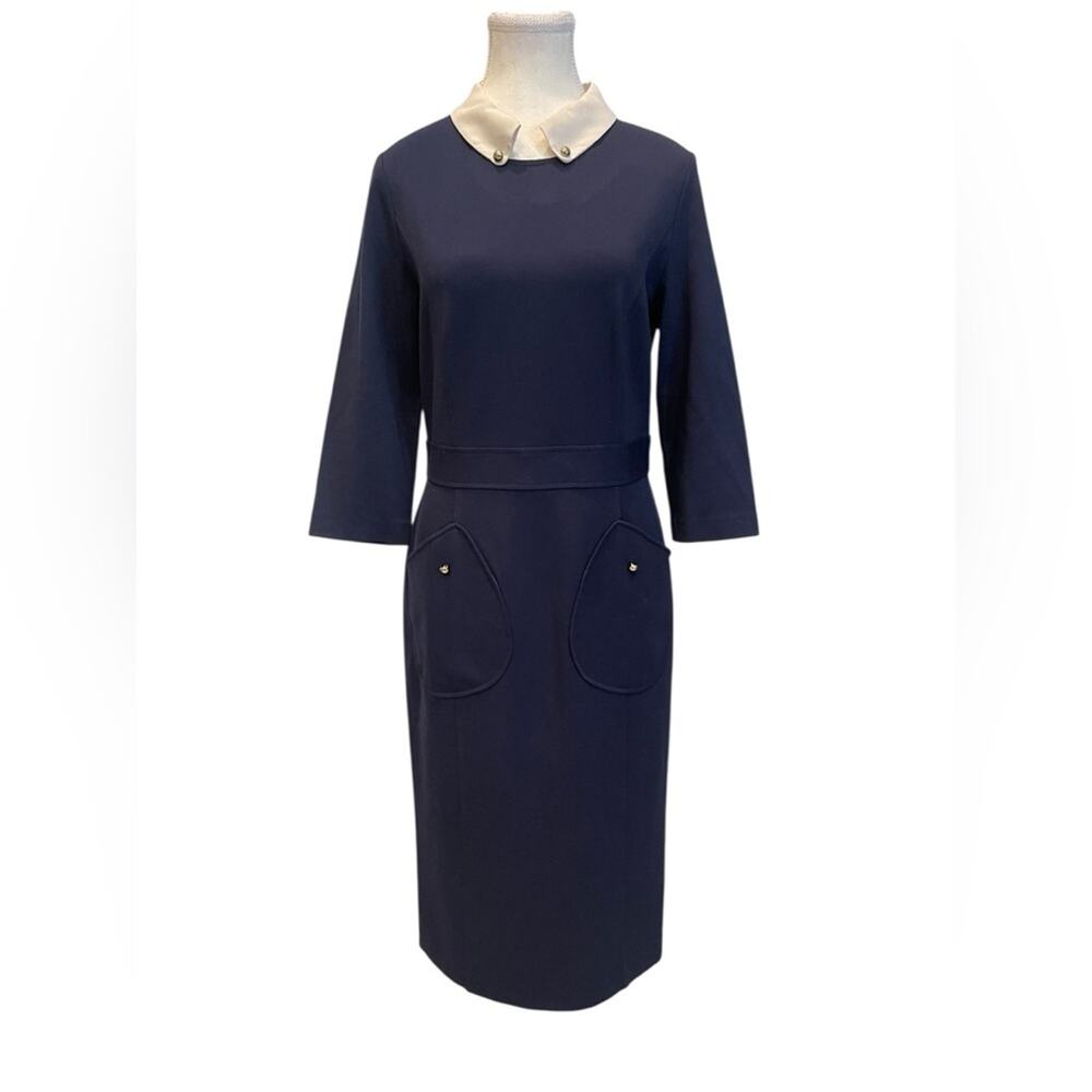 VICTORIA by VICTORIA BACKHAM navy blue dress Sz XL